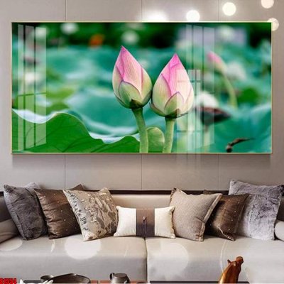 Download file gốc File tranh hoa sen S1554 (in lụa) tranh 3D