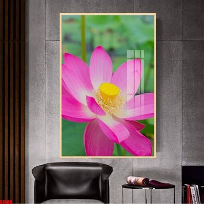 File tranh File tranh hoa sen S1669 (bản gốc) treo quán cafe