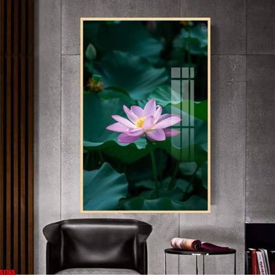 File gốc in mica File tranh hoa sen S1765 chất lượng