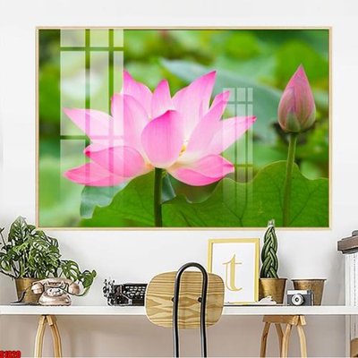 Ảnh gốc File tranh hoa sen S1820 (độ nét cao) in tráng gương