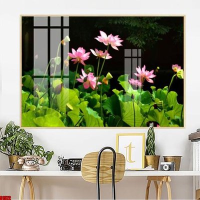 File PSD File tranh hoa sen S1972 (gốc) cho designer