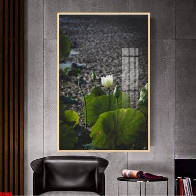 File gốc File tranh hoa sen S2004 (in tráng gương) sang trọng