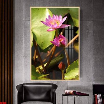 File ảnh File tranh hoa sen S2056 (gốc) in decal dán tường