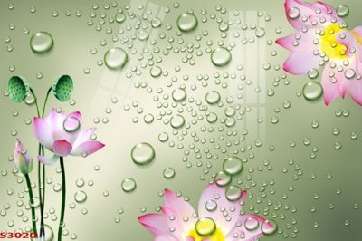 Tệp tin gốc Tranh hoa sen cá cửu ngư quần hội S3020 (dùng cho in) Tranh hoa sen cá cửu ngư quần hội S3020