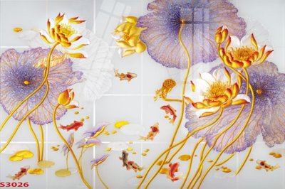 Tải file Tranh hoa sen cá cửu ngư quần hội S3026 (ảnh gốc) file TIFF