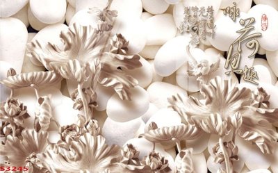 Tải về file tranh gốc Tranh hoa sen cá cửu ngư quần hội S3245 (để in quảng cáo)