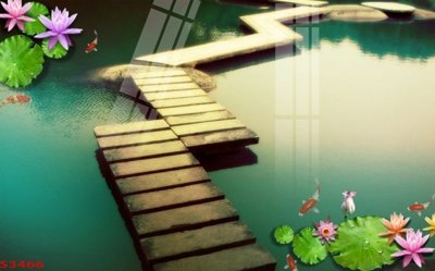 File in ấn chuyên nghiệp Tranh hoa sen cá cửu ngư quần hội S3466 (file gốc)