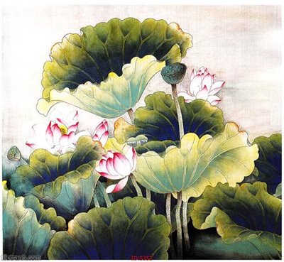 File in ấn chuyên nghiệp Tranh cửu ngư quần hội sen cá S352 (file gốc)