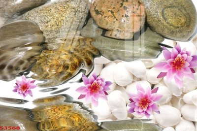 File gốc in ấn Tranh hoa sen cá cửu ngư quần hội S3568 độ phân giải cao