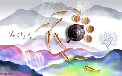 File tranh Tranh hoa sen cá cửu ngư quần hội S3667 (ảnh gốc) cho in ấn kỹ thuật số