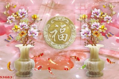 Tải file Tranh hoa sen cá cửu ngư quần hội S3683 (gốc) làm file quảng cáo