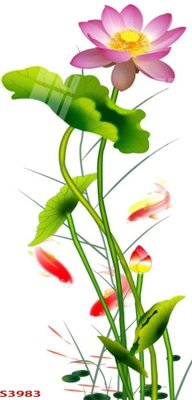 File tranh in trần Tranh hoa sen cá cửu ngư quần hội S3983 (ảnh gốc siêu nét)