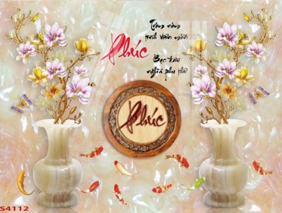 Ảnh gốc Tranh hoa sen cá cửu ngư quần hội S4112 (siêu chi tiết) để in ấn