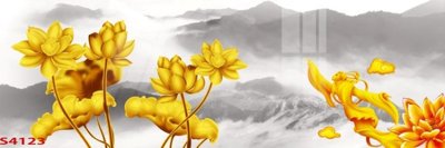 File tranh Tranh hoa sen cá cửu ngư quần hội S4123 (ảnh gốc) không bị mờ