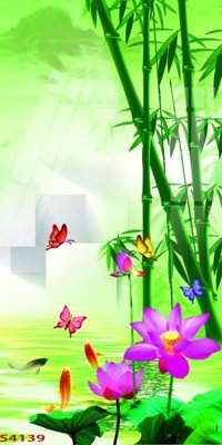 File PSD Tranh hoa sen cá cửu ngư quần hội S4139 (nguyên bản) cho thiết kế