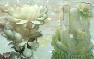 File tranh Tranh hoa sen cá cửu ngư quần hội S4392 (bản gốc) in canvas