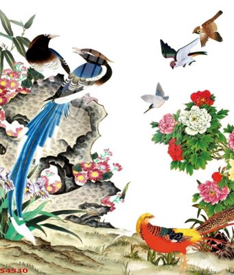 File gốc Tranh hoa sen cá cửu ngư quần hội S4530 (in lụa) tranh mã đáo