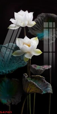 File tranh Tranh hoa sen cá cửu ngư quần hội S4701 (bản gốc) in lụa 3D