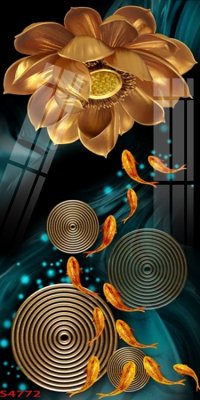 Tải về file gốc Tranh hoa sen cá cửu ngư quần hội S4772 (chuẩn in ấn)