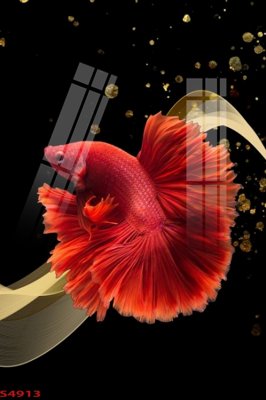 File gốc Tranh hoa sen cá cửu ngư quần hội S4913 (cho in UV) siêu nét