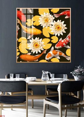 Mua file gốc Tranh cửu ngư quần hội sen cá S572 (in ấn) tại Filetranh.com