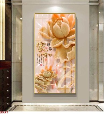 Download file gốc Tranh cửu ngư quần hội sen cá S597 (dùng cho in ấn)