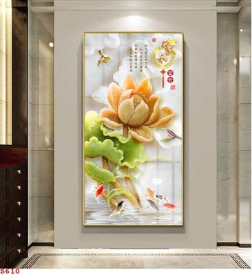 File gốc Tranh cửu ngư quần hội sen cá S610 (PNG) chất lượng cao