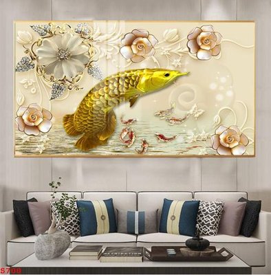 File gốc Tranh cửu ngư quần hội sen cá S700 (dành cho quảng cáo)