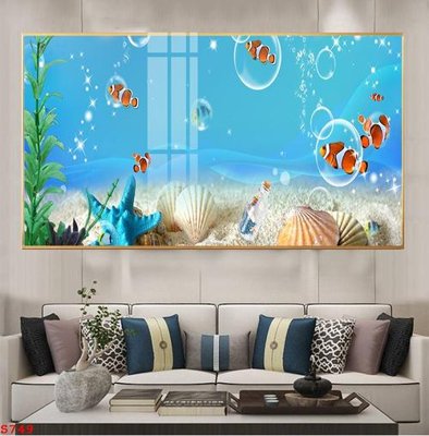 File gốc in ấn Tranh cửu ngư quần hội sen cá S749 chuẩn màu CMYK