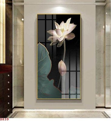 Tải file Tranh cửu ngư quần hội sen cá S839 (gốc) làm tranh trang trí