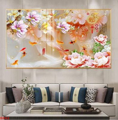 Tệp tin gốc Tranh cửu ngư quần hội sen cá S843 (dùng cho in) Tranh cửu ngư quần hội sen cá S843