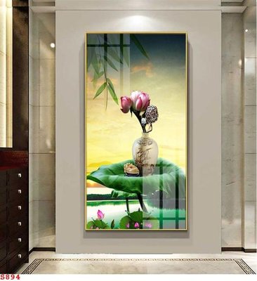 File PSD Tranh cửu ngư quần hội sen cá S894 (chất lượng in ấn)