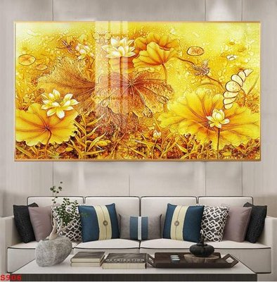 File in trần Tranh cửu ngư quần hội sen cá S906 (bản gốc) đại dương