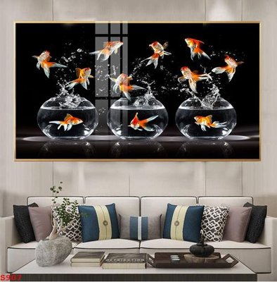 File PSD Tranh cửu ngư quần hội sen cá S907 (gốc) nhiều lớp (multi-layer)