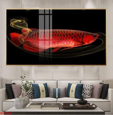 File tranh Tranh cửu ngư quần hội sen cá S933 (ảnh gốc) in trần 3D