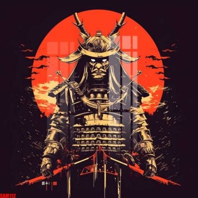 File gốc File tranh samurai võ sĩ nhật bản SAM112 (in lụa) tranh phong thủy