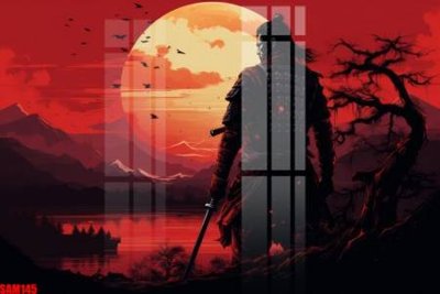 File gốc File tranh samurai võ sĩ nhật bản SAM145 (in ấn) không giới hạn