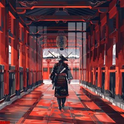 Tải file gốc File tranh samurai võ sĩ nhật bản SAM177 (in khổ lớn) không vỡ