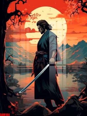 File gốc File tranh samurai võ sĩ nhật bản SAM184 (PNG) không nền chất lượng