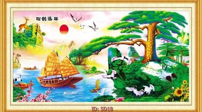 File in trần File tranh sơn dầu SD18 (bản gốc) bầu trời