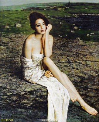 File in lụa File tranh sơn dầu SD278 (phong cảnh) File tranh sơn dầu SD278