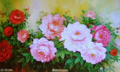 Download file gốc File tranh sơn dầu SD286 (in lụa) tranh 3D