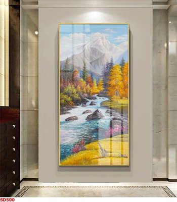 File gốc File tranh sơn dầu phong cảnh châu âu SD500 (chuẩn màu) cho in offset