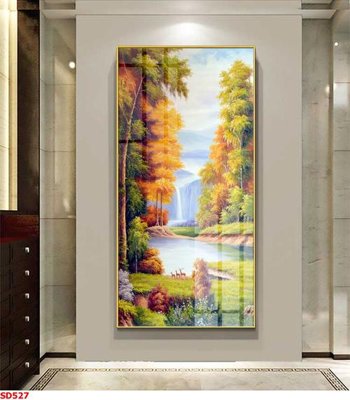 File PSD File tranh sơn dầu phong cảnh châu âu SD527 (bản gốc) dễ dàng edit