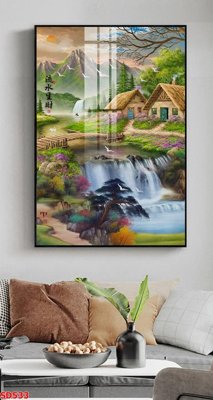 File gốc in tráng gương File tranh sơn dầu phong cảnh châu âu SD533 chi tiết