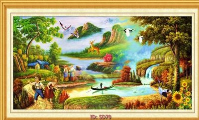 File PSD File tranh sơn dầu SD70 (bản gốc) đã tách nền