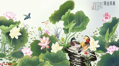 Chi tiết file gốc Tranh sơn thủy thác nước phong thủy ST1159 (cho in tráng gương)