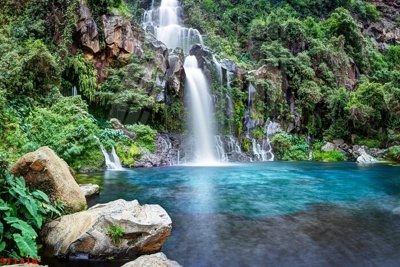 File gốc Tranh sơn thủy thác nước phong thủy ST1218 (trang trí) cho phòng khách