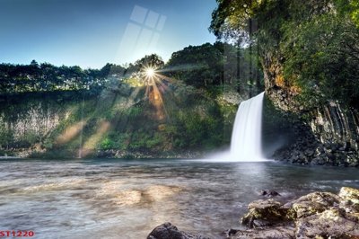 File gốc Tranh sơn thủy thác nước phong thủy ST1220 (cho in ấn) từ kho Filetranh