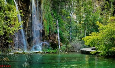 Tải file tranh Tranh sơn thủy thác nước phong thủy ST1232 (ảnh gốc) ngay